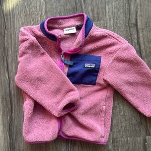 Patagonia kids synchilla pink fleece jacket